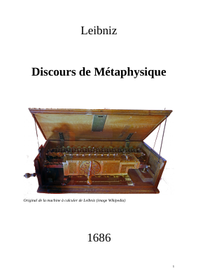 Couverture de Leibniz - Discours de métaphysique